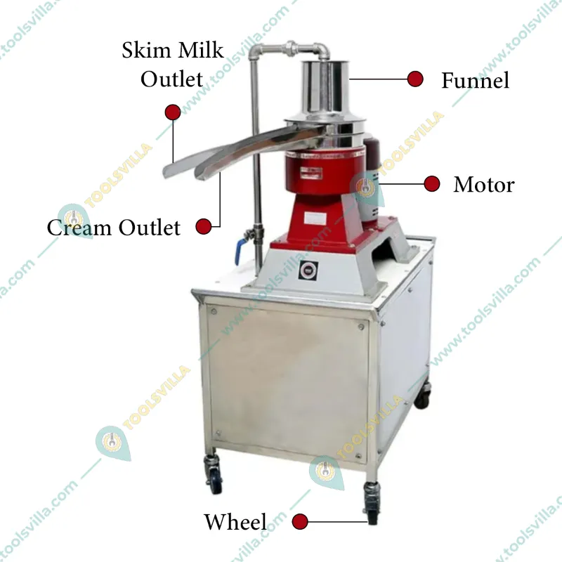 Made in India 0.5 HP Premium Quality 800 LPH Electric Pump Operated Milk Cream Separator