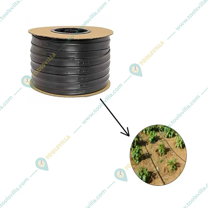 SHIVSAI 800m Flat Inline Drip Lateral Pipe 16mm(0.2mm), 30cm Hole Spacing, 4 Liter / Hour Water Discharge