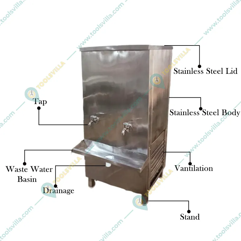 Commercial 80 Litre Stainless Steel Water Cooler, 600 Watt 