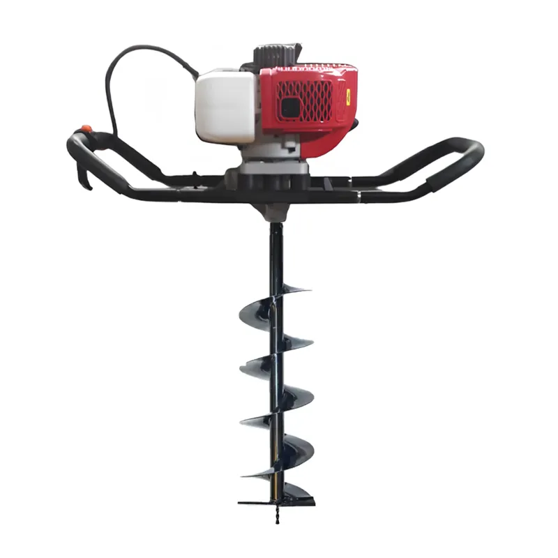 Heavy Duty 2 Stroke 82 cc Two Man Operated Earth Auger with 8 inch Auger Bit | Post Hole Digger Machine