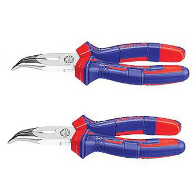 EMTOP 8 inch CR-V High Leverage Bent Nose Pliers, (EPLRB0821)-2pc