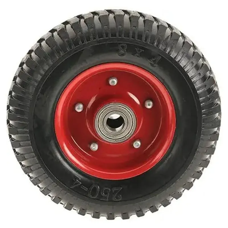 PROBECHO 8-Inch Heavy-Duty Solid Rubber Single Wheel with Double Bearings For Multipurpose Uses 