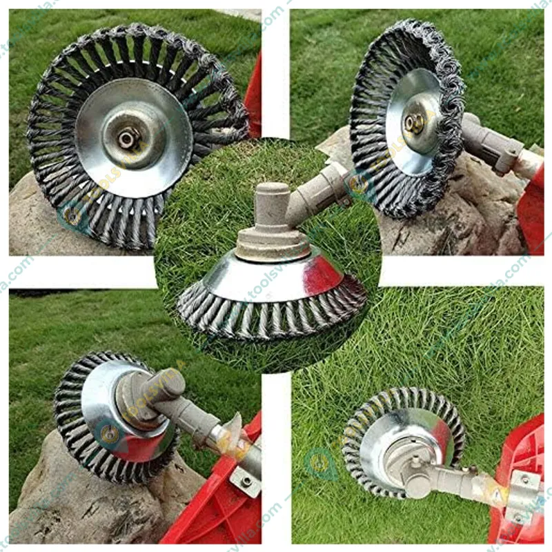 Heavy Duty 8 inch Twisted wire Trimmer Attachment for Petrol Brush Cutter 