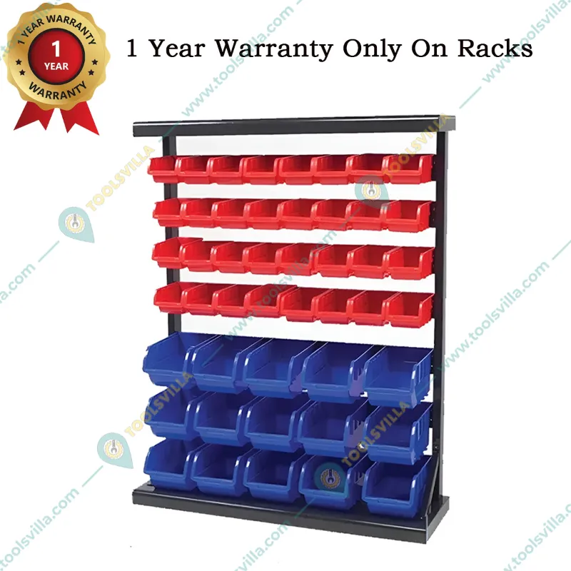 Suwas Trolley 7 Shelves Powder Coated Bin Storage Rack , Load Capacity - 8 Kg/Shelf (Warranty - 1 Year)(SU-BSR-005-1)