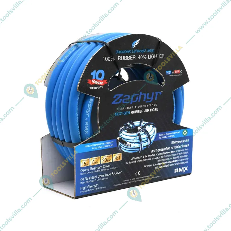 Zephyr 8mm Diameter Air Hose Pipe For Compressor, 15 mtr Long (ZA0815)