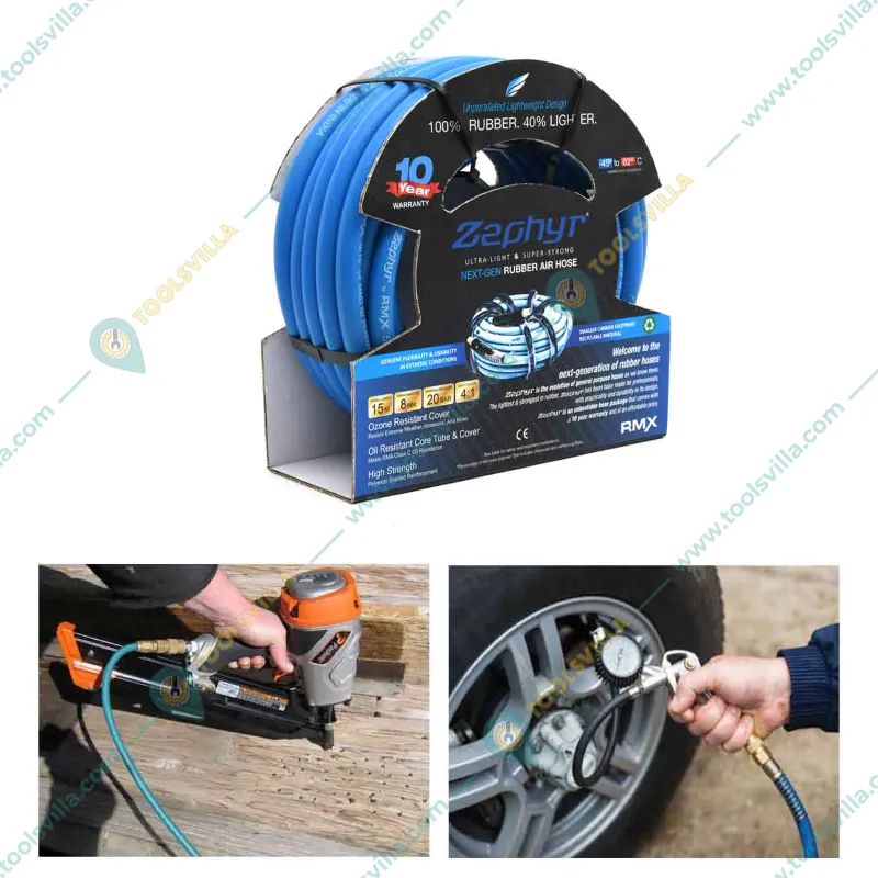 Zephyr 8mm Diameter Air Hose Pipe For Compressor, 15 mtr Long (ZA0815)