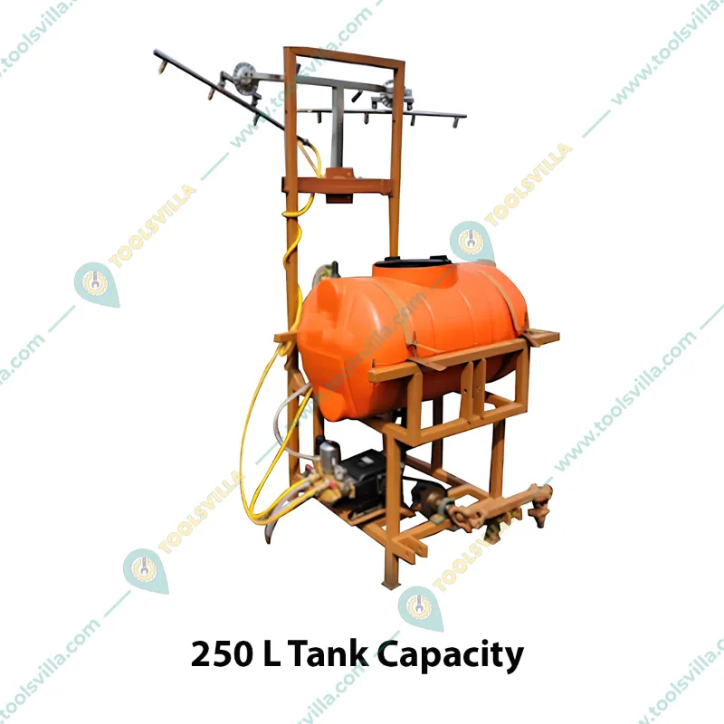 Tractor Mounted Boom Sprayer of 250 L Tank Capacity with 2 Set Stainless Steel Pipe