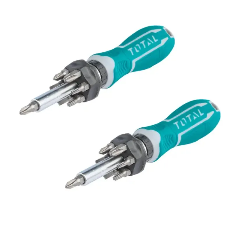 Total 8 pcs Ratchet Screwdriver Set (TACSD30086) Pack of  2