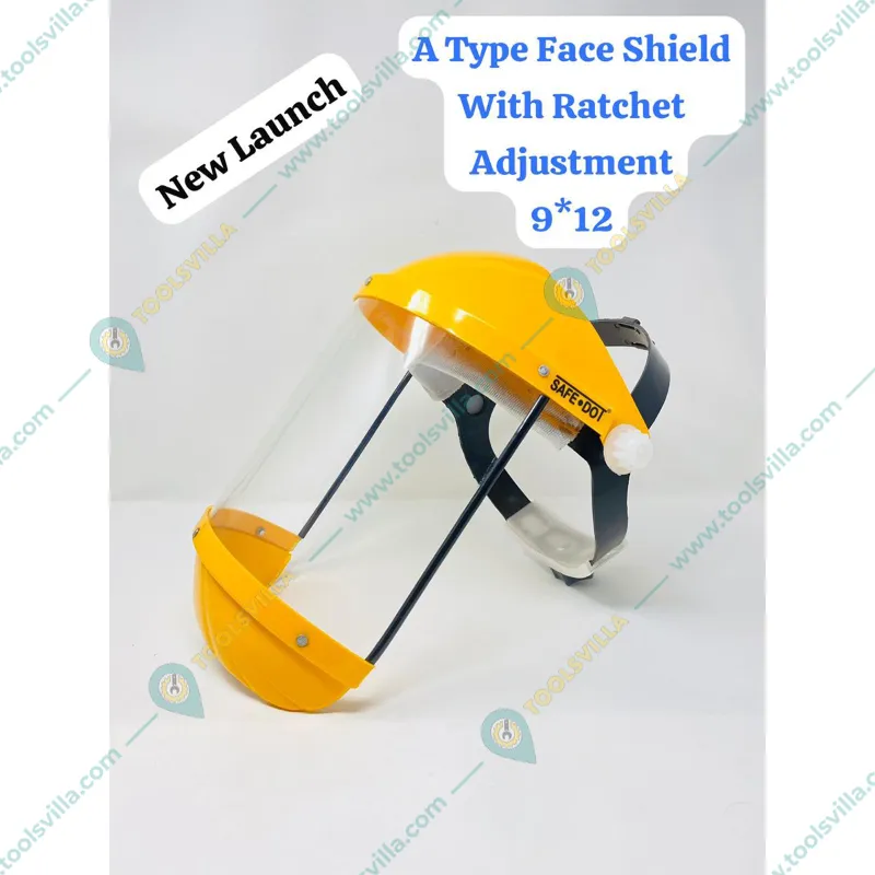 SAFEDOT 9 x 12 inch A Type Ratchet Face Shield For Safety Purpose (SDV 17)