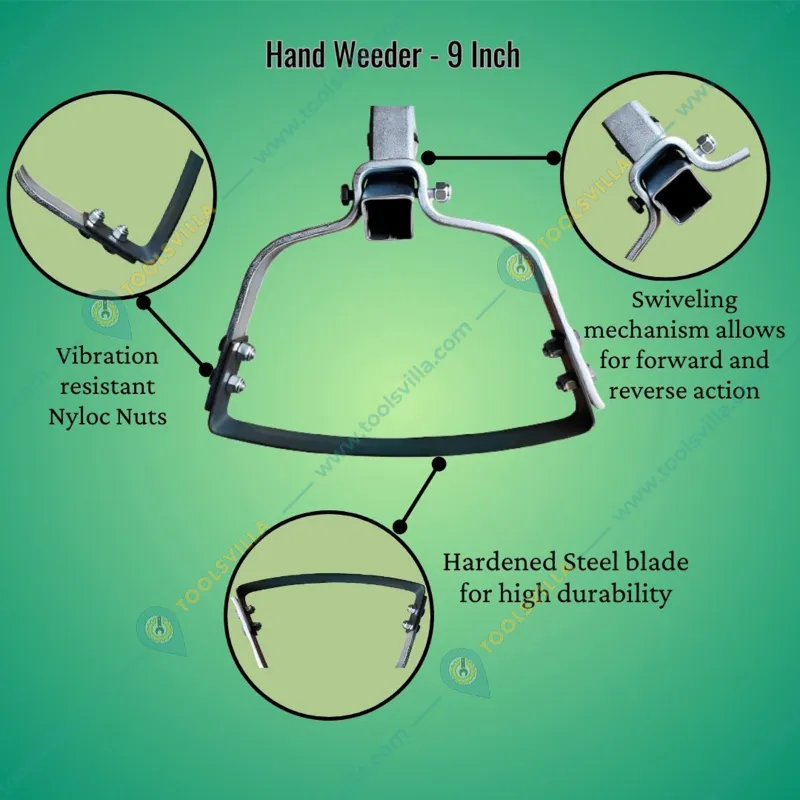 Heavy Duty Manual Weeder 9 inch for Weed and Grass Removal (Without Handle)