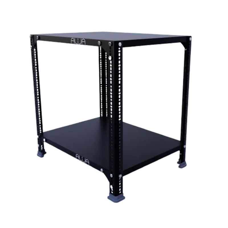 ALIJA 24 x 23 x 18 Inches 2 Shelves Multipurpose Storage Rack (Color-Black,Gauge-24 gauge shelves, 18 gauge angle)