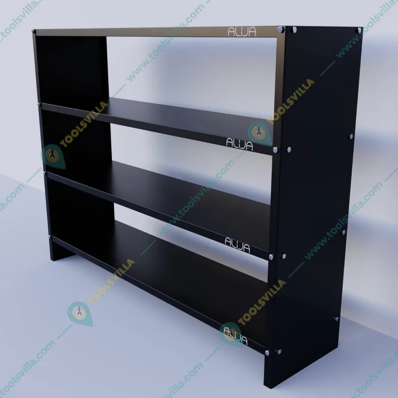 ALIJA Solid Metal Bookcase/Library/Book Shelf/Rack | 36 x47 x 12 Inch (Color-Black)