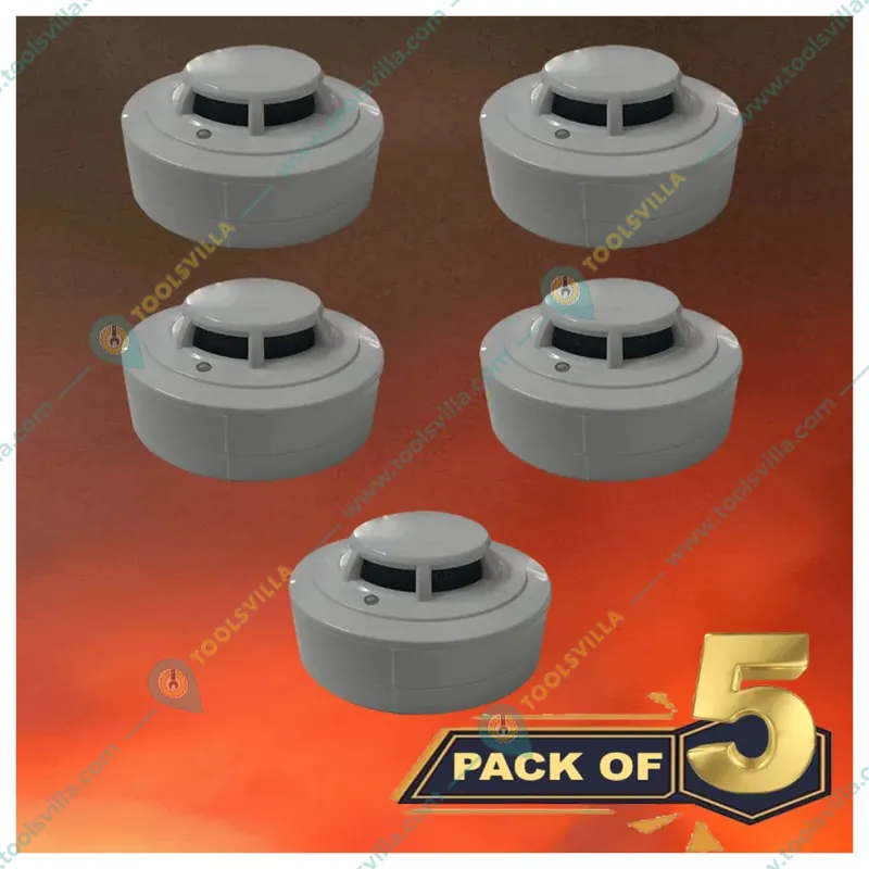 Premium Quality Fire Smoke Detector Alarm System (Wired)(Pack-5 Pcs.)