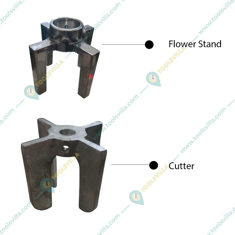 Aluminum Cutter and Flower Stand Set for 80 ltr Curd Percolator