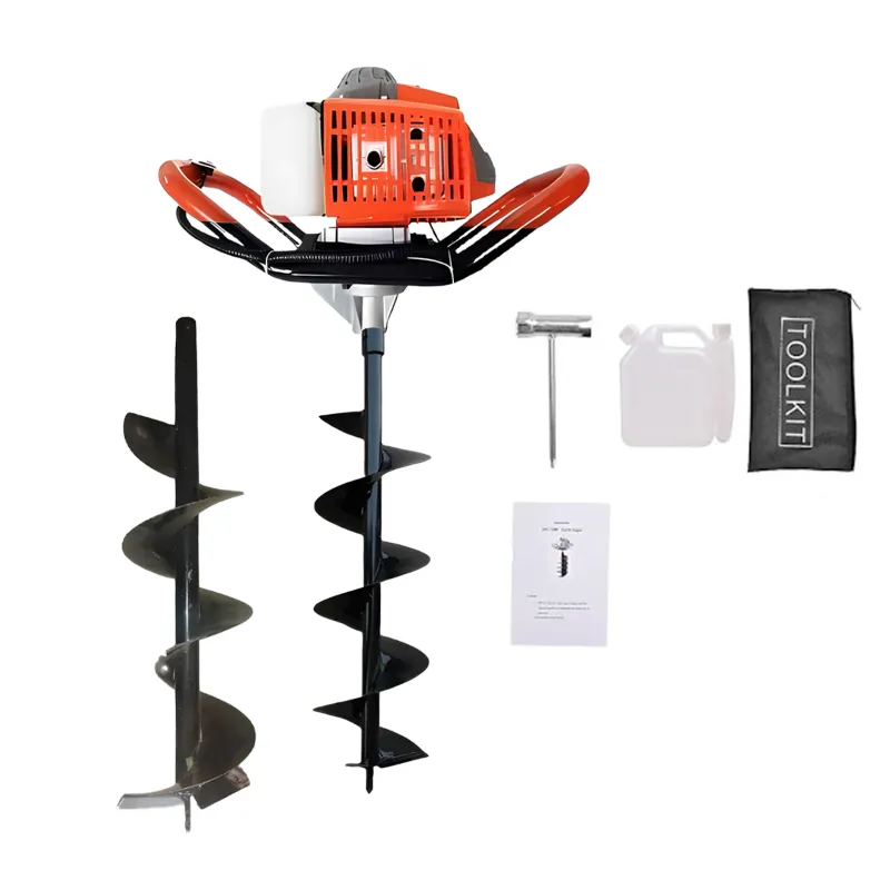 Heavy Duty 63-cc with 6 inch and 8 inch Auger Bit For Earth Auger/ Post Hole Digger Machine