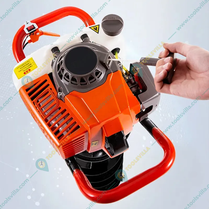 Heavy Duty 63-cc Earth Auger Engine with 152.4 mm (6 inch) Drill Bit | Post Hole Digger | Soil Drilling Machine