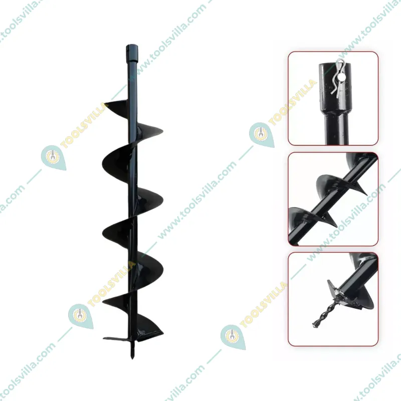 Heavy Duty 63-cc Earth Auger Engine with 152.4 mm (6 inch) Drill Bit | Post Hole Digger | Soil Drilling Machine