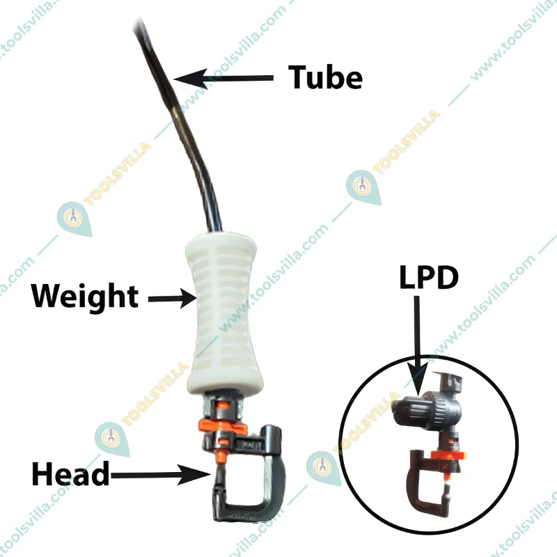 Automat Inverted Micro Sprinkler Complete Set Used for Agriculture, Landscape, Industrtial(Pack-Pack of 10 Pcs)