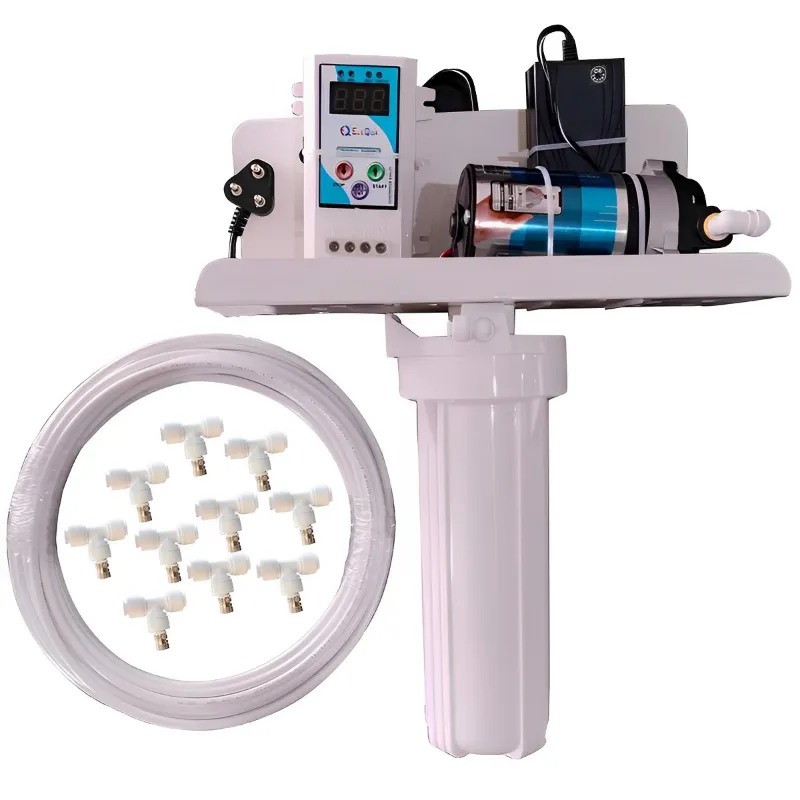 10 Single Nozzle Automatic Fogger Kit with Timer & Filter for 50 feet (1524 cm) Shed with 1 Year Warranty on Motor, Timer and Adapter 