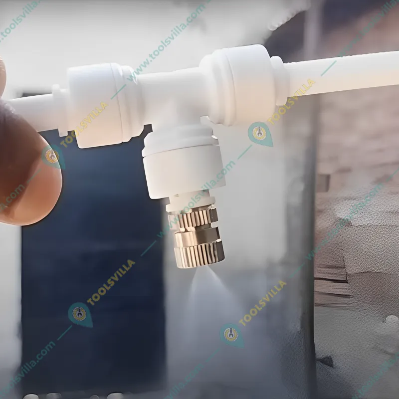 10 Single Nozzle Automatic Fogger Kit with Timer & Filter for 50 feet (1524 cm) Shed with 1 Year Warranty on Motor, Timer and Adapter 