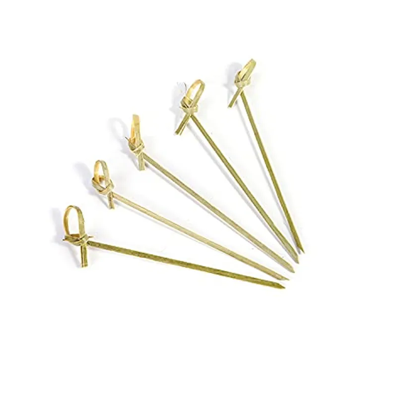200 Pcs, 6 Inch Bamboo Knot Picks for serving Appetizers, Starters