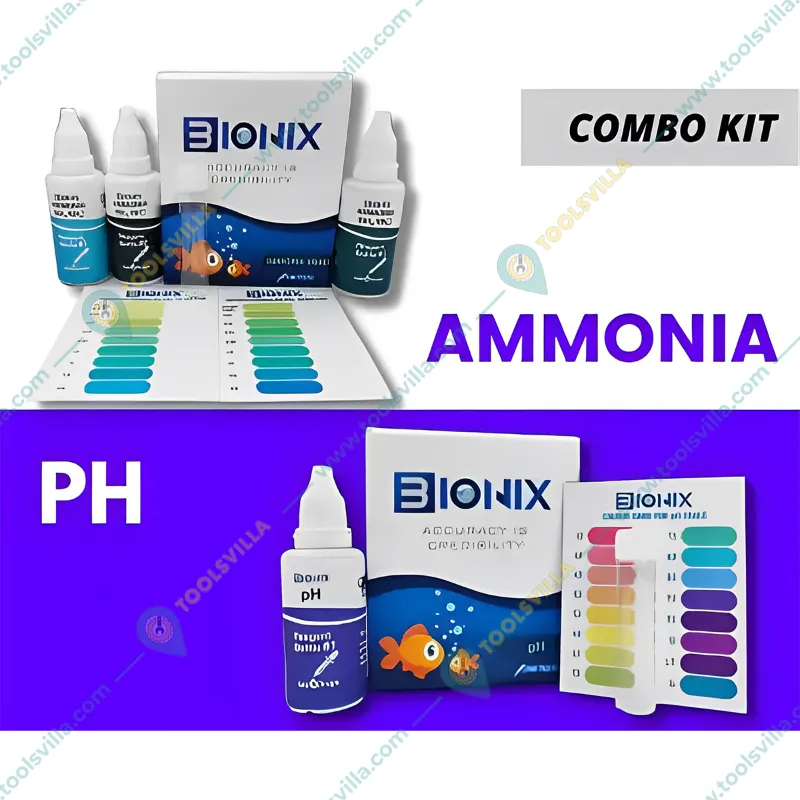 Bionix pH, Ammonia Combo Water Test Kit for Freshwater (200 Tests)