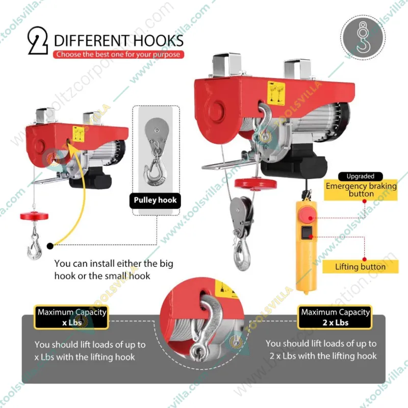 Boltz PA 600 kg Electric Hoist With 1.6 HP 100% Copper Winding Motor, 5 mm Diameter & 20 Meter Long Wire Rope