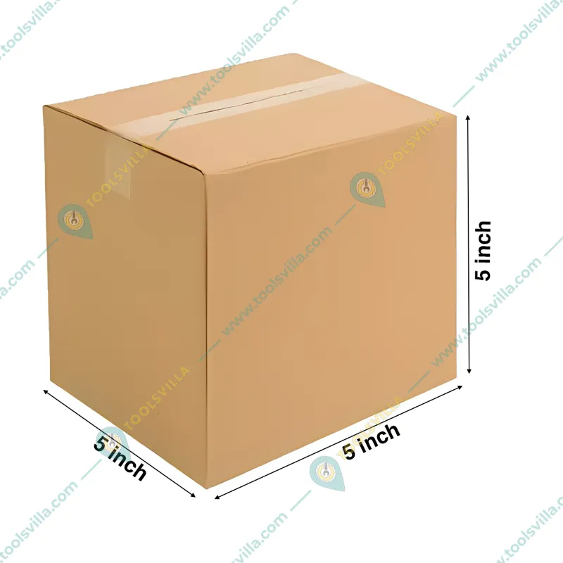 Corrugated Brown Square Packaging Box, 5x5x5 inch(Pack-25 Pcs)