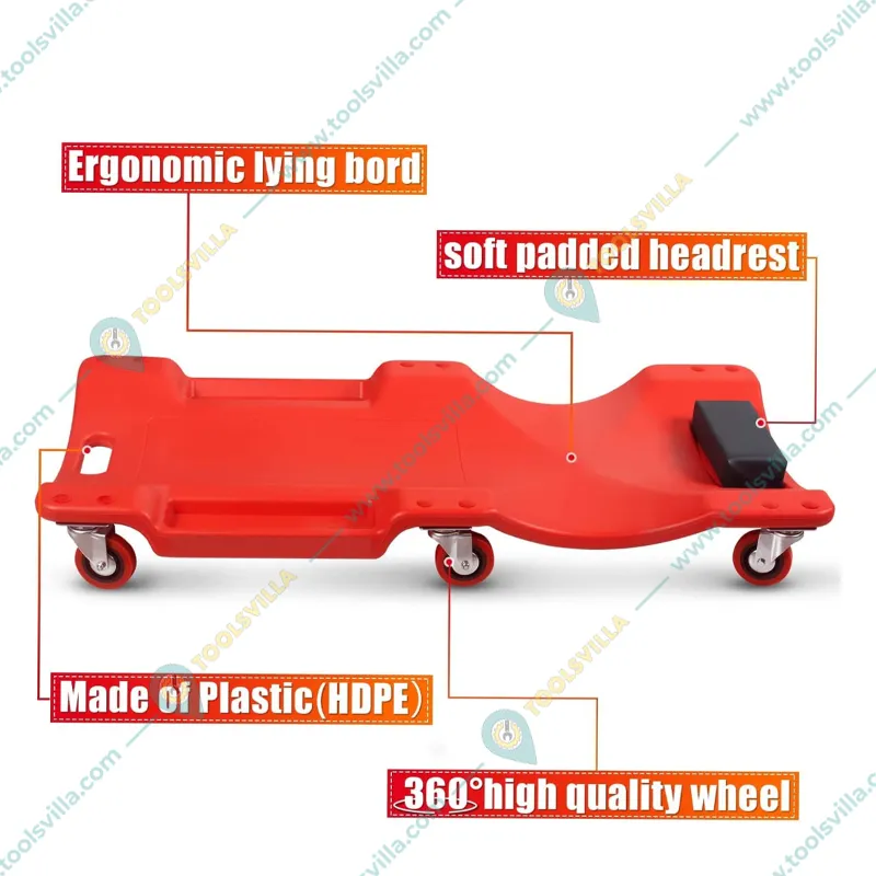 Sterling 40 Inch Mechanical Car Creeper With 6 Wheels For Workshop & Garages