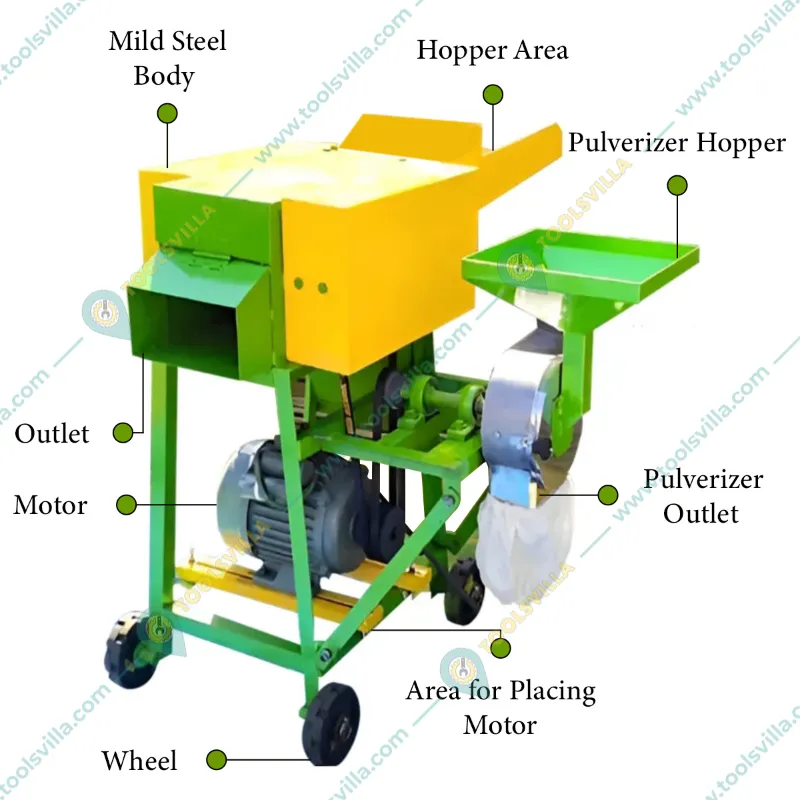 Premium Quality 3 In 1 Chaff Cutter/Grass Cutter, Atta Chakki and Pulveriser, with 3HP motor