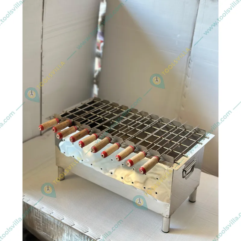 Premium Quality SS Charcoal Barbeque Grill, With 6 Skewers