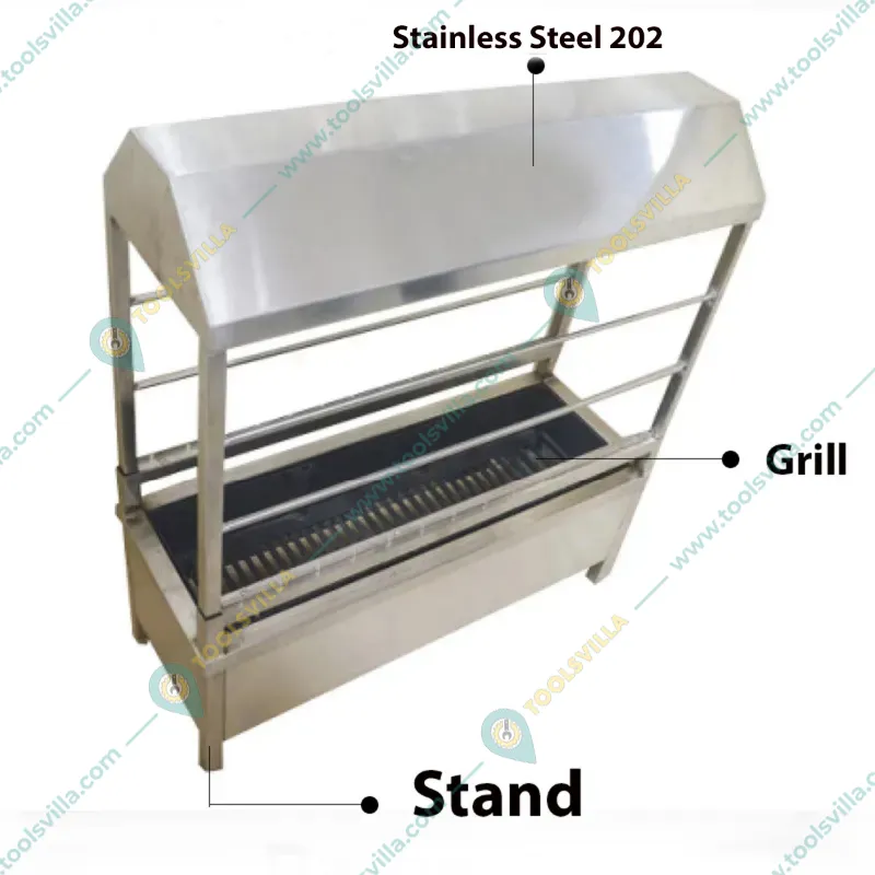 Commercial Charcoal Operated 24X12X36 Inch Barbeque Grill 