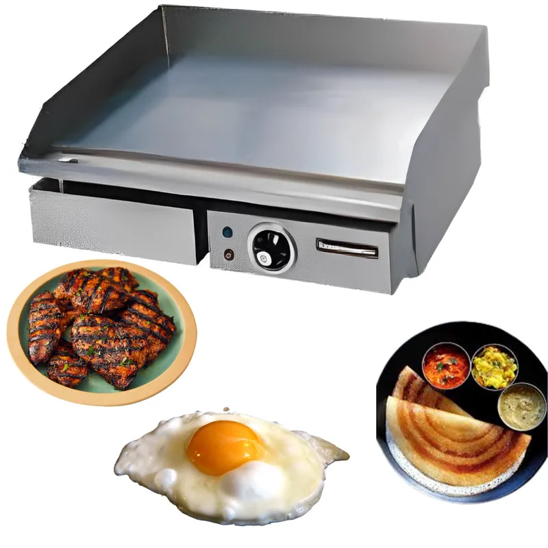 Counter Top Stainless Steel Electric Griddle Plate, 3KW 