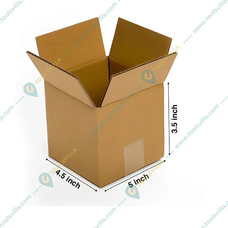 Corrugated 3 Ply Brown Packaging Box, 5x4.5x3.5 inch(Pack-25 Pcs)