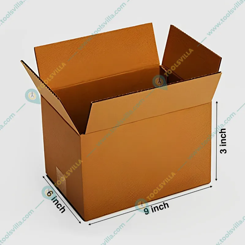 MM Will Care Corrugated 3 Ply Brown Square Packaging Box, 9x6x3 inch(Pack-25 Pcs)
