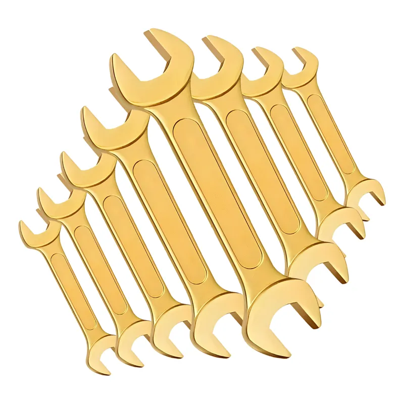 DE NEERS 6x7 to 20x22 mm Non Sparking Double Open Ended Spanner Set (Set No.- 12/8mm)_8 Pcs. Per Set