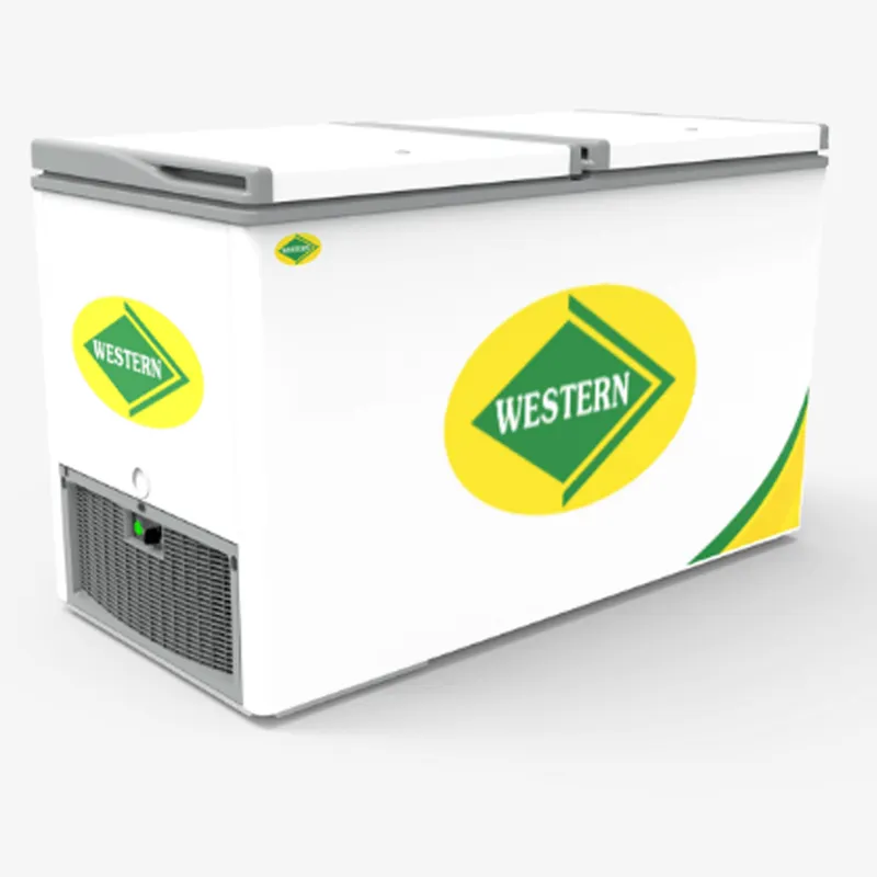  WESTERN E425H220 Hard Top Hatched Double Door 351L Eutectic Freezer with Roller Wheels, Quiet Compressor, 4 Years Warranty