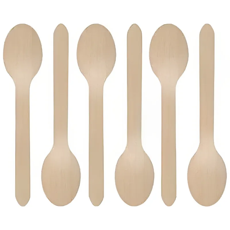 200 Pcs, 14 Cm Biodegradable Wooden Spoon 