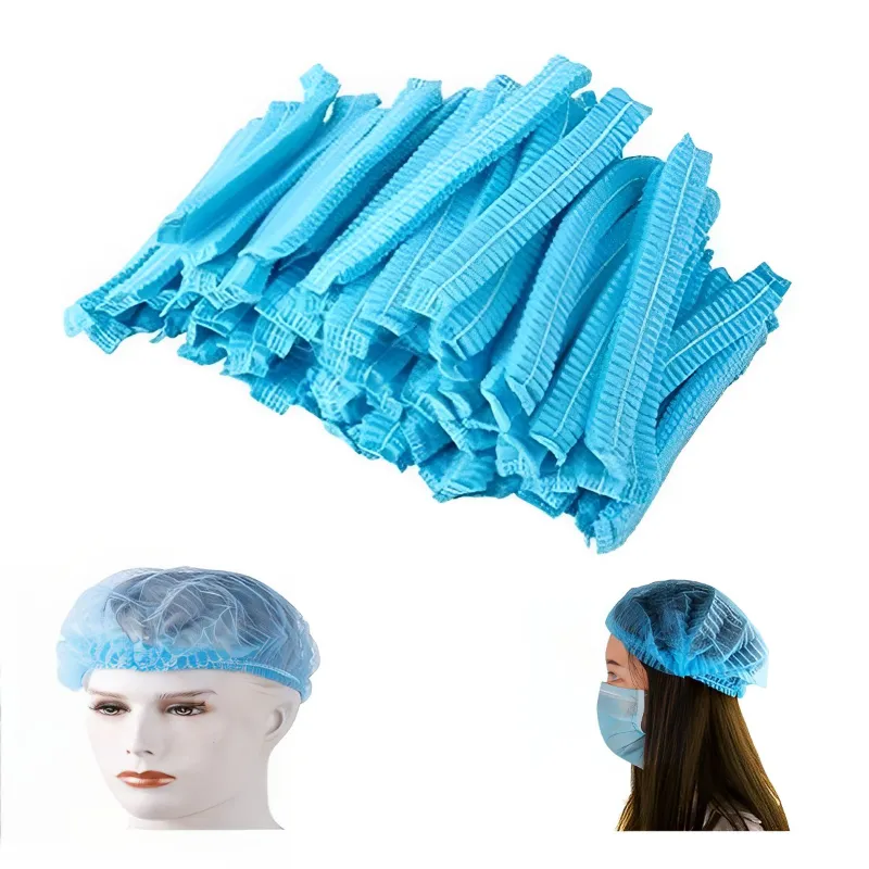 Disposable Stretchable Blue Hair Caps Cover (Pack of 50)
