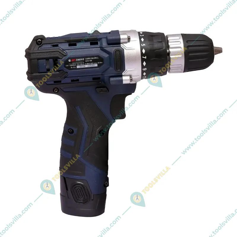 JRS Drive 10mm 12V Cordless Drill Machine with Battery & Charger, 1400 RPM (ECD-10N)
