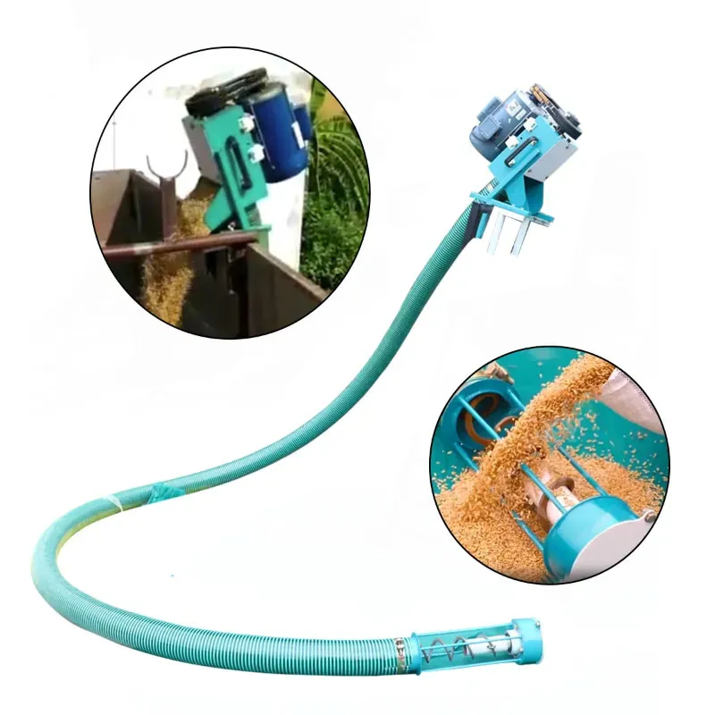 Flexible Grain Lifter with 2 HP Single Phase Crompton Motor and with 20 Feet Pipe for Transferring Crops