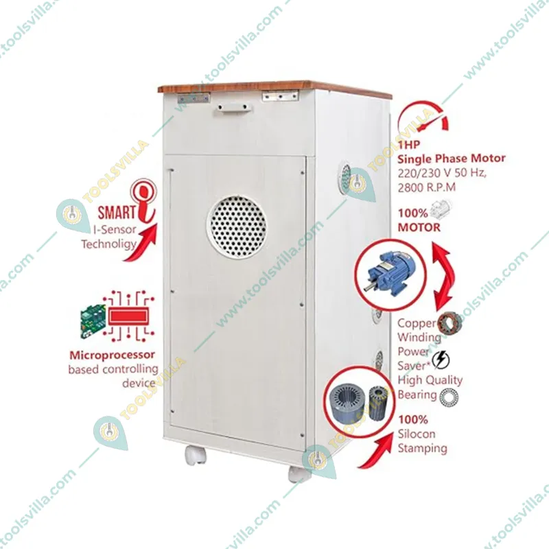 Microactive Alpha Fully Automatic 1 HP Domestic Flour Mill/Atta Chakki/Ghar Ghanti Machine 8 to 10kg/hour With Free Accessories