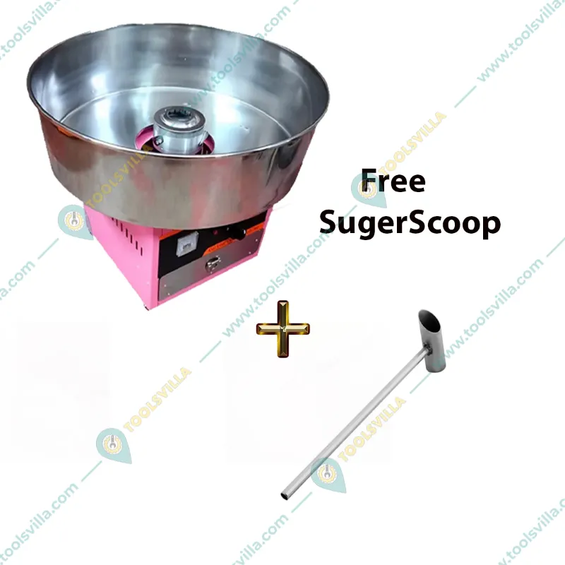 Commercial Gas and Battery Operated Cotton Candy Machine with 0.75 HP Motor with Free Sugar Scoop