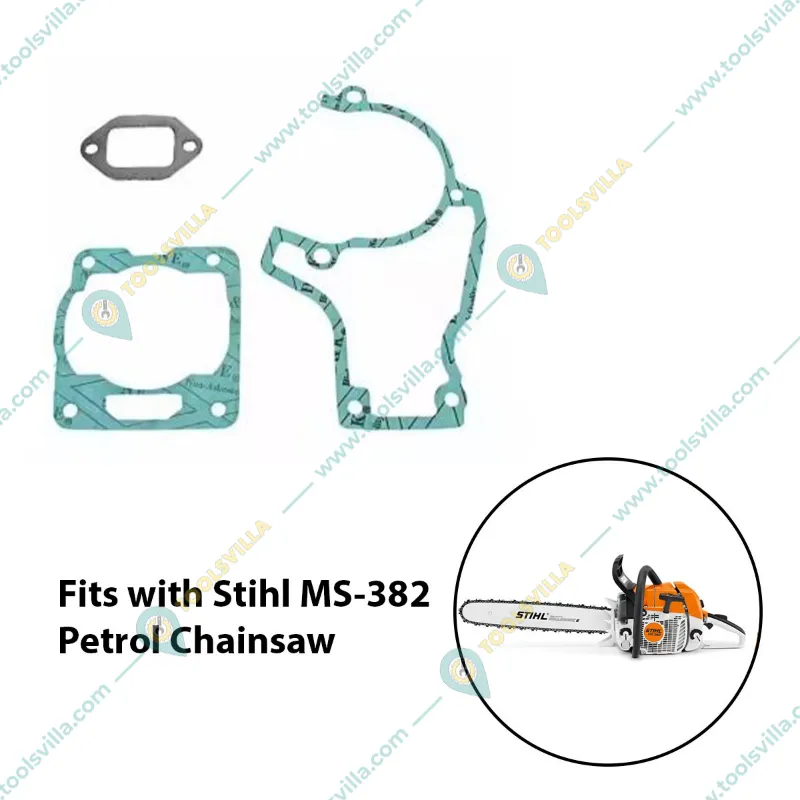 Gasket Set (Pack Of 3), For Stihl MS-382 Petrol Chainsaw, MS382-040