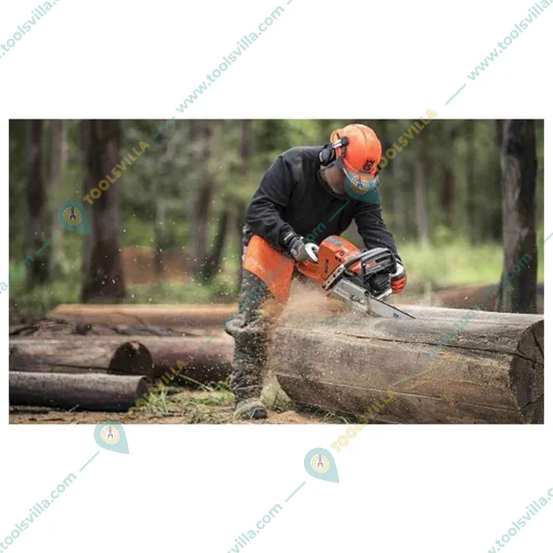 Greenleaf Heavy Duty 52-cc, Petrol Chainsaw with 22 inch Guide Bar | Ideal for Cutting Tree, Landscaping | CS-22