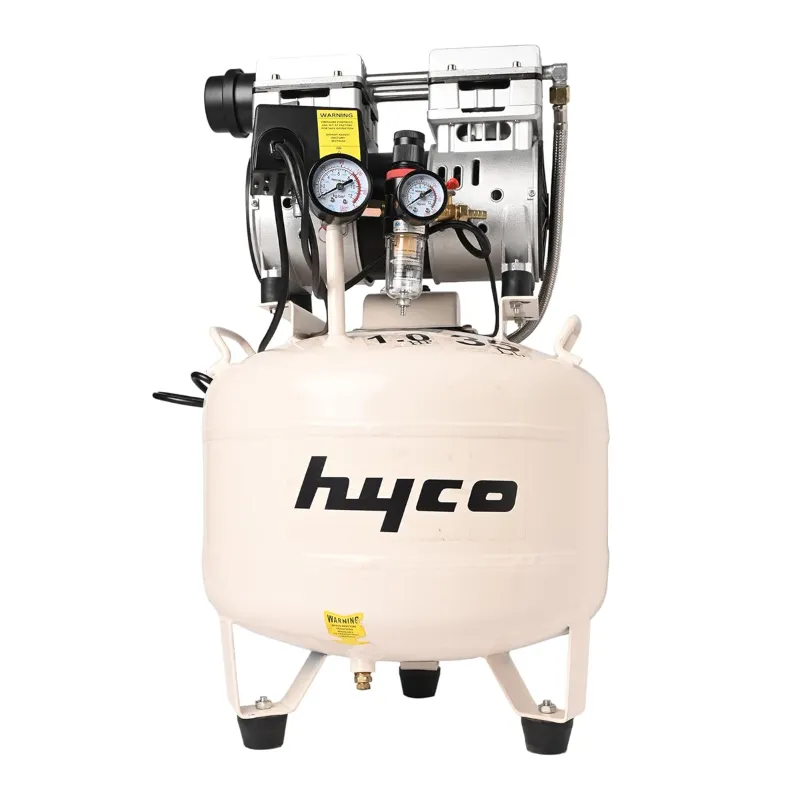 HYCO 35 Liters Oil Free and Noiseless Dental Air Compressor with 1 HP Motor and 8 Bar Max. Pressure (OL-35) 