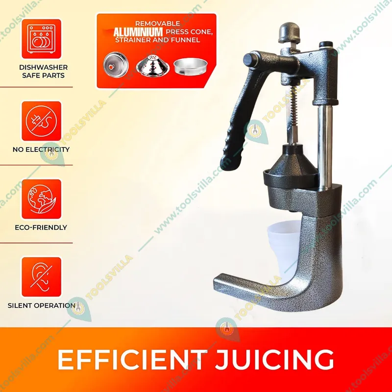 Premium Quality Hand Press Aluminium U-shaped Heavy Base Design Juicer,  Squeezer for Citrus Fruits 
