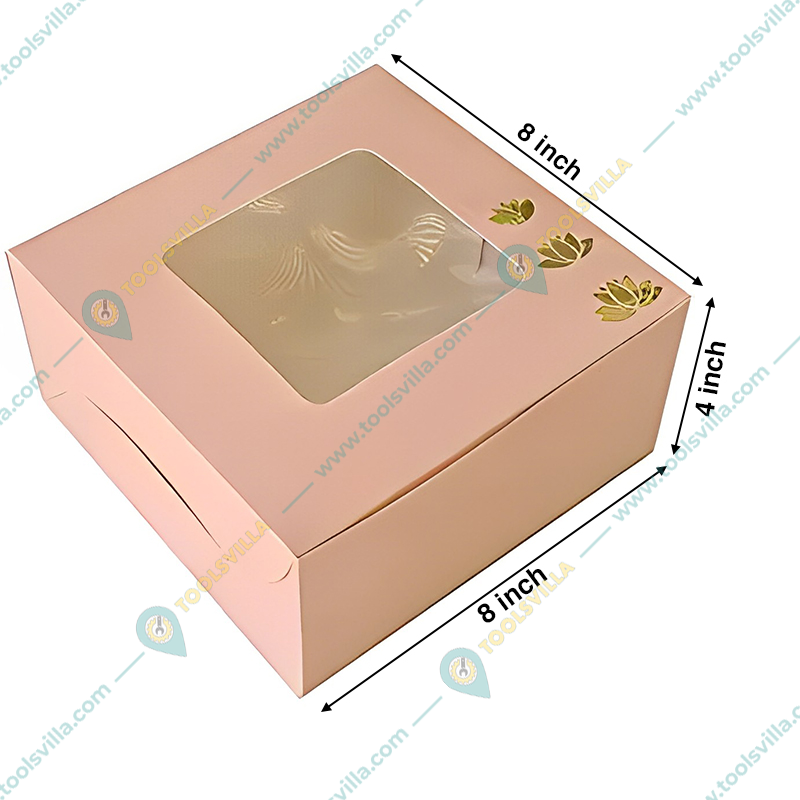 High Quality Cake Pastry Packaging Box, 8x8x4 inch