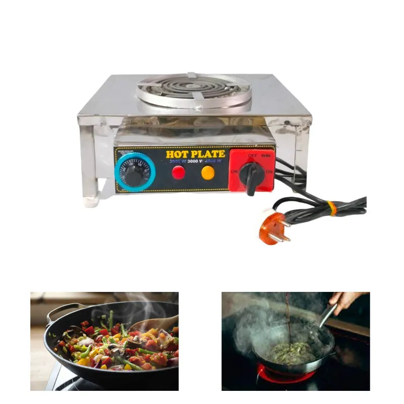 Commercial 2Kw Single Coil 19 x 17inch Stainless Steel Hot Plate