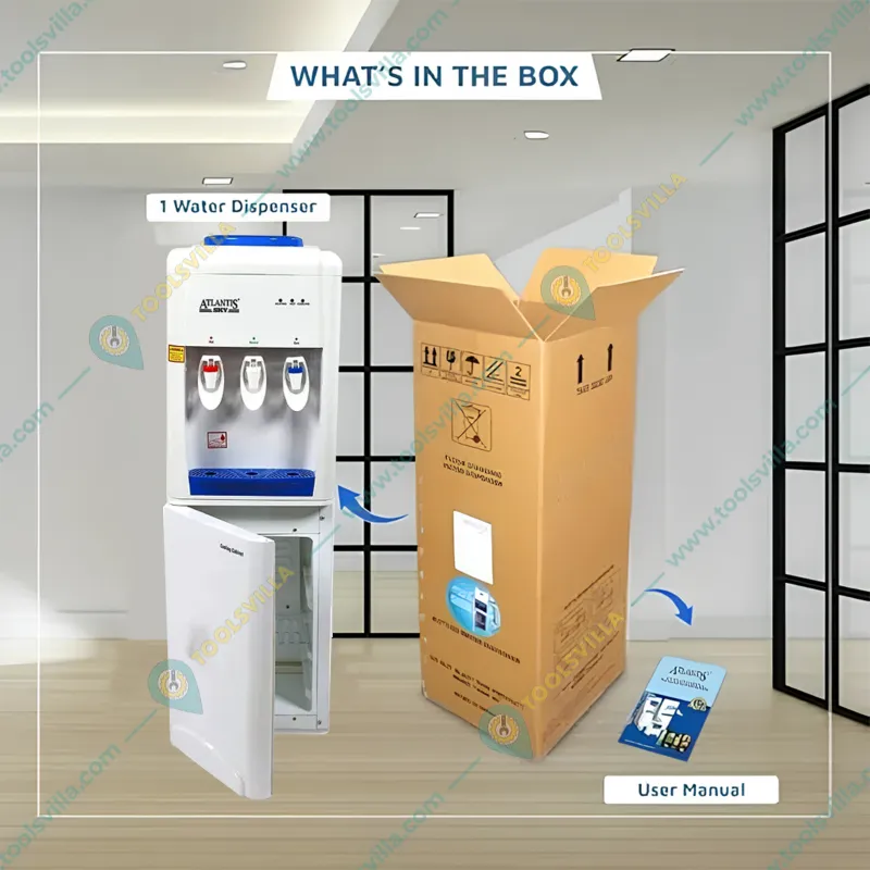 Atlantis Sky Hot, Normal and Cold Water Dispenser with Cooling Cabinet